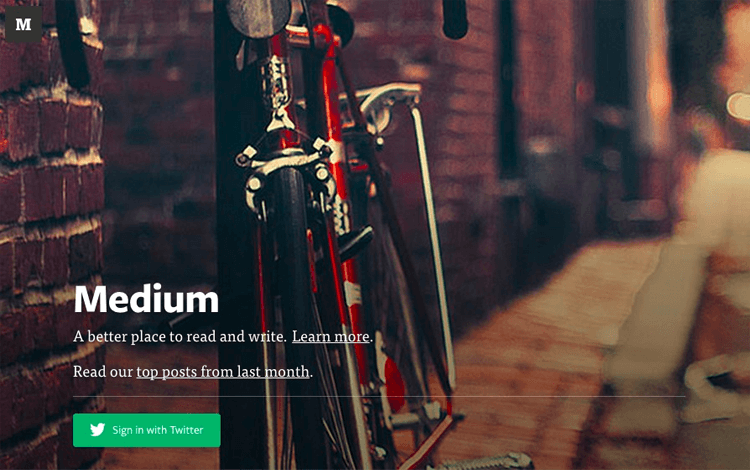 medium website homepage