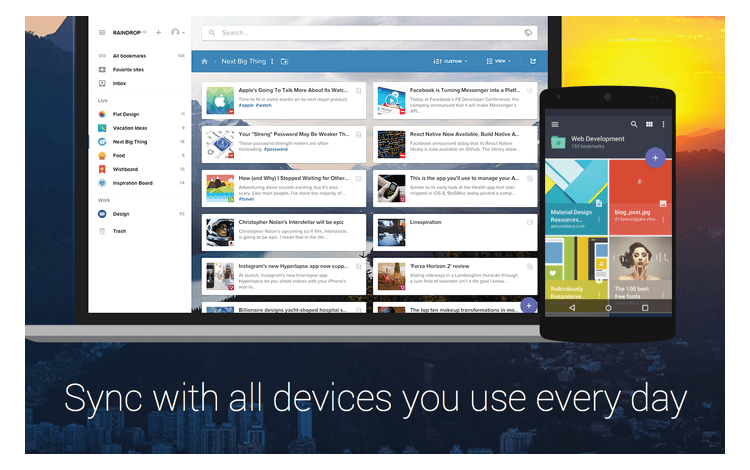 Raindrop boost productivity