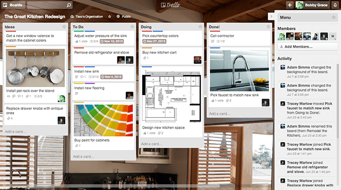 trello project management tool