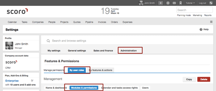 scoro lock invoices