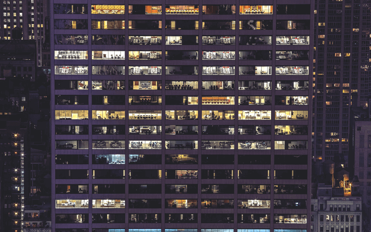 business finance planning software building with a lot of offices