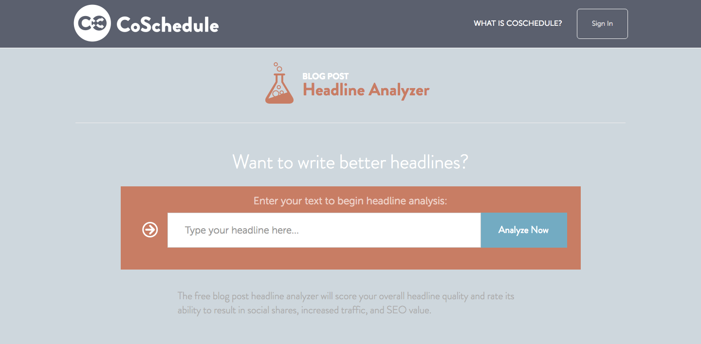 CoSchedule Headline Analyzer