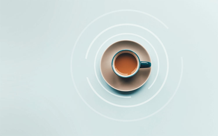 coffee mug. top down view