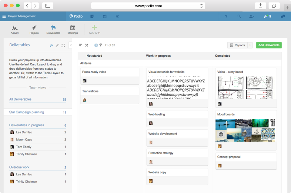 Citrix Podio product screenshot