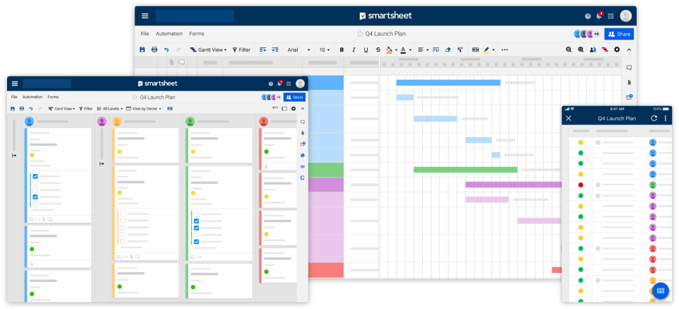 Smartsheet project views