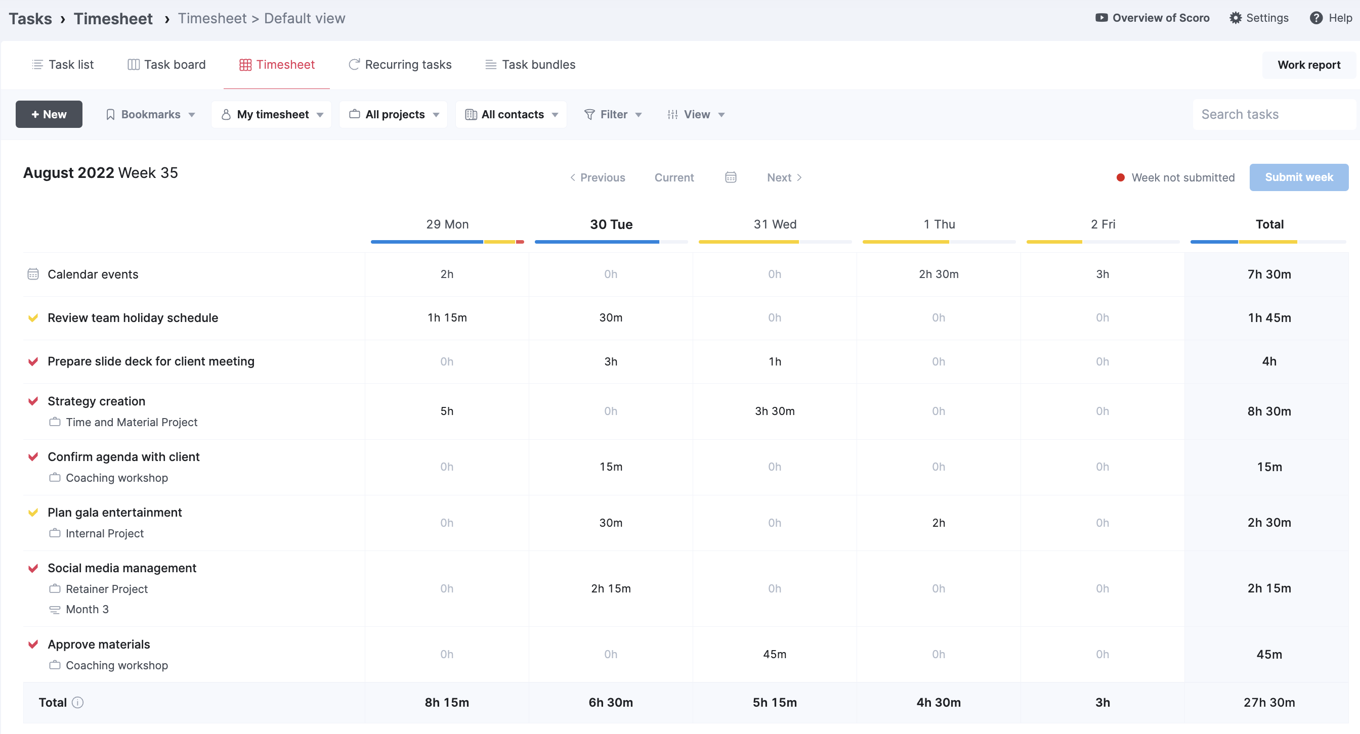 TimeControl, Web timesheets for Finance and Project Management