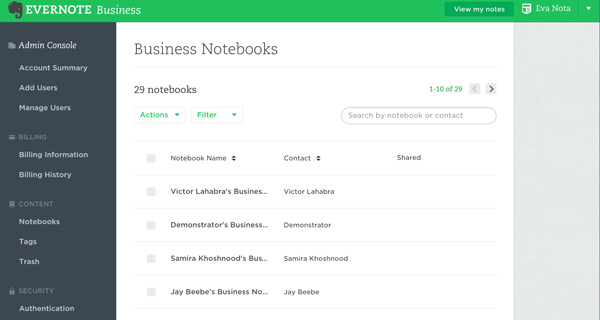 Evernote Business