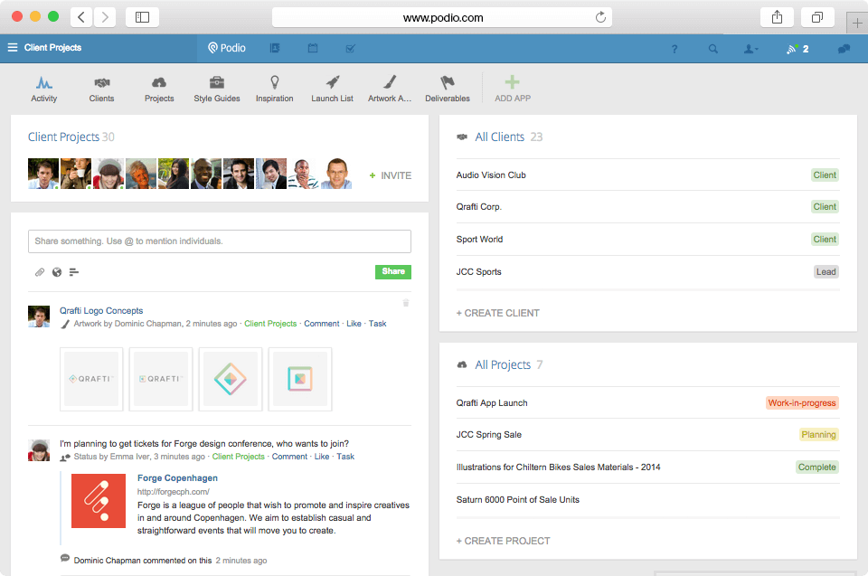 WorkflowMax Alternatives – Podio – Scoro