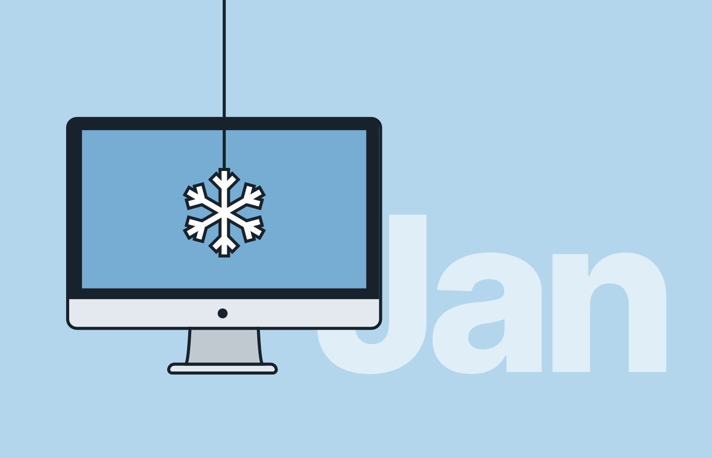 january - single snowflake
