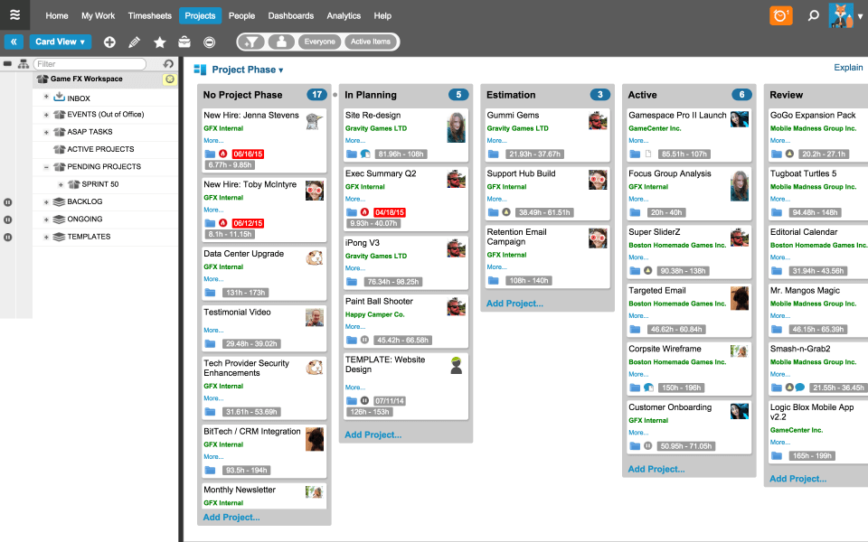 LiquidPlanner screenshot