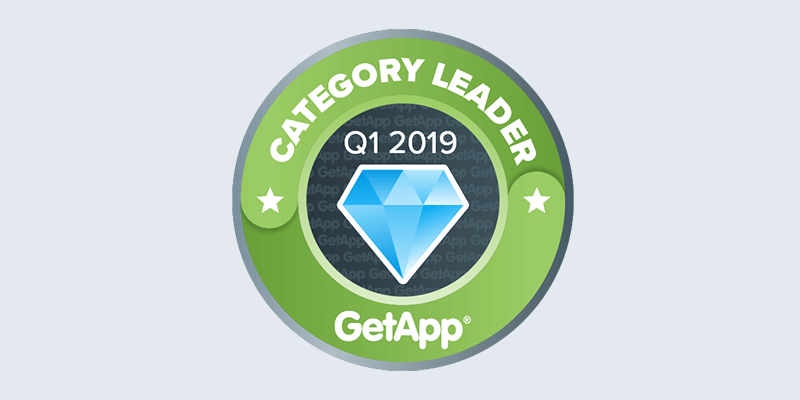 Scoro's GetApp category leader badge