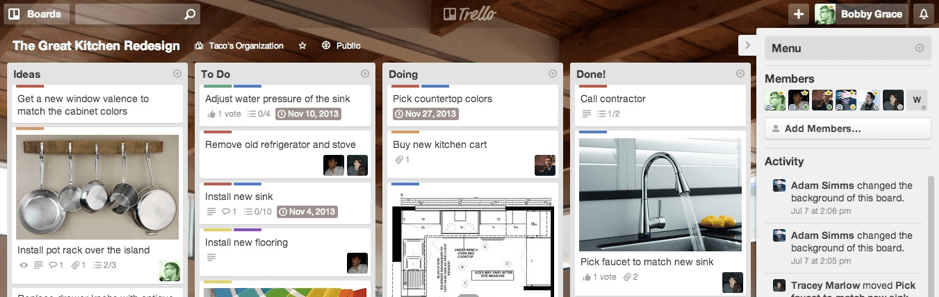 Trello product screenshot