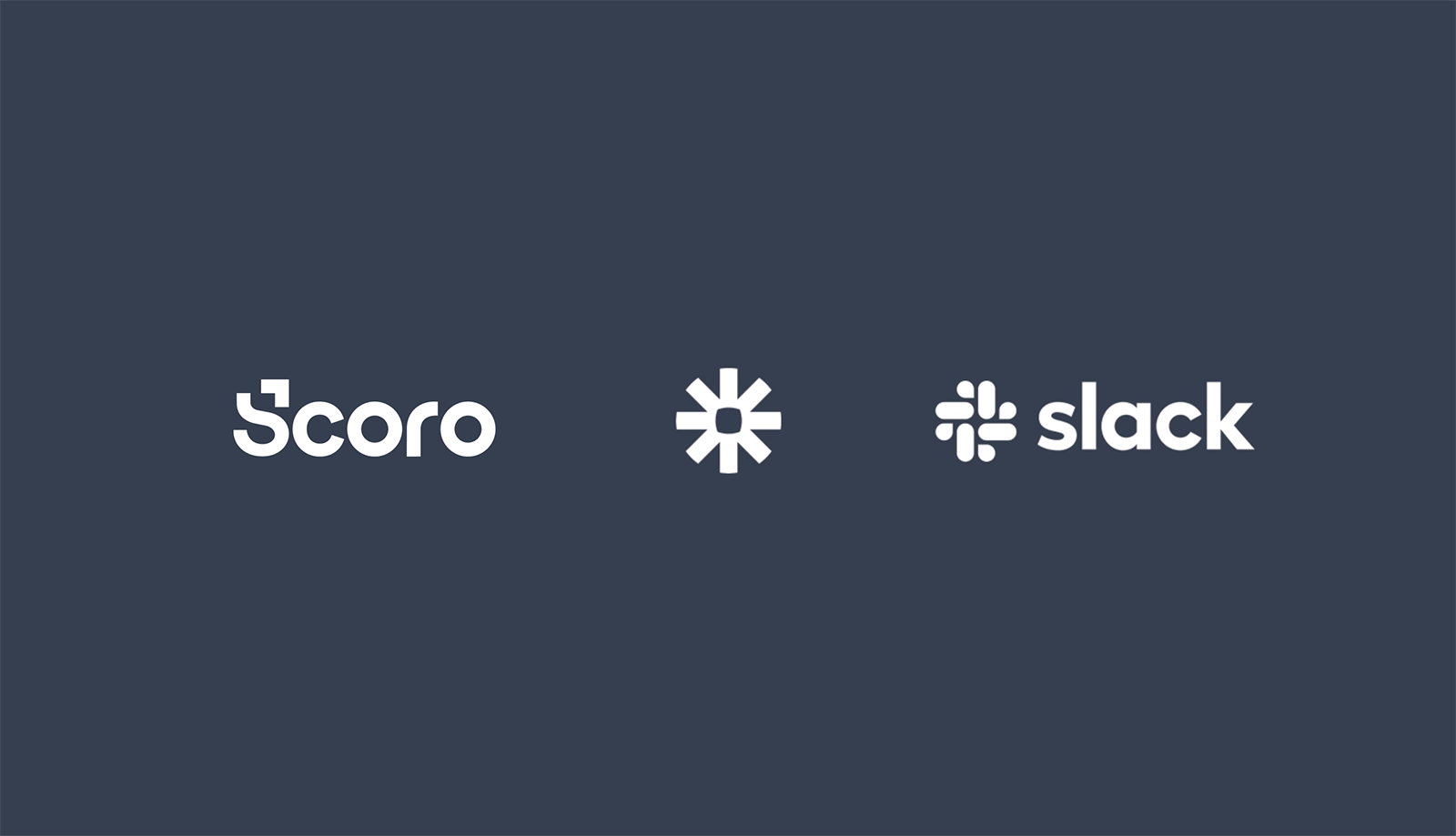 Scoro-Zapier-Slack Logos
