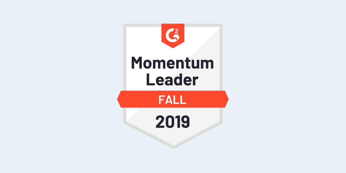 g2 award momentum leader fall 2019