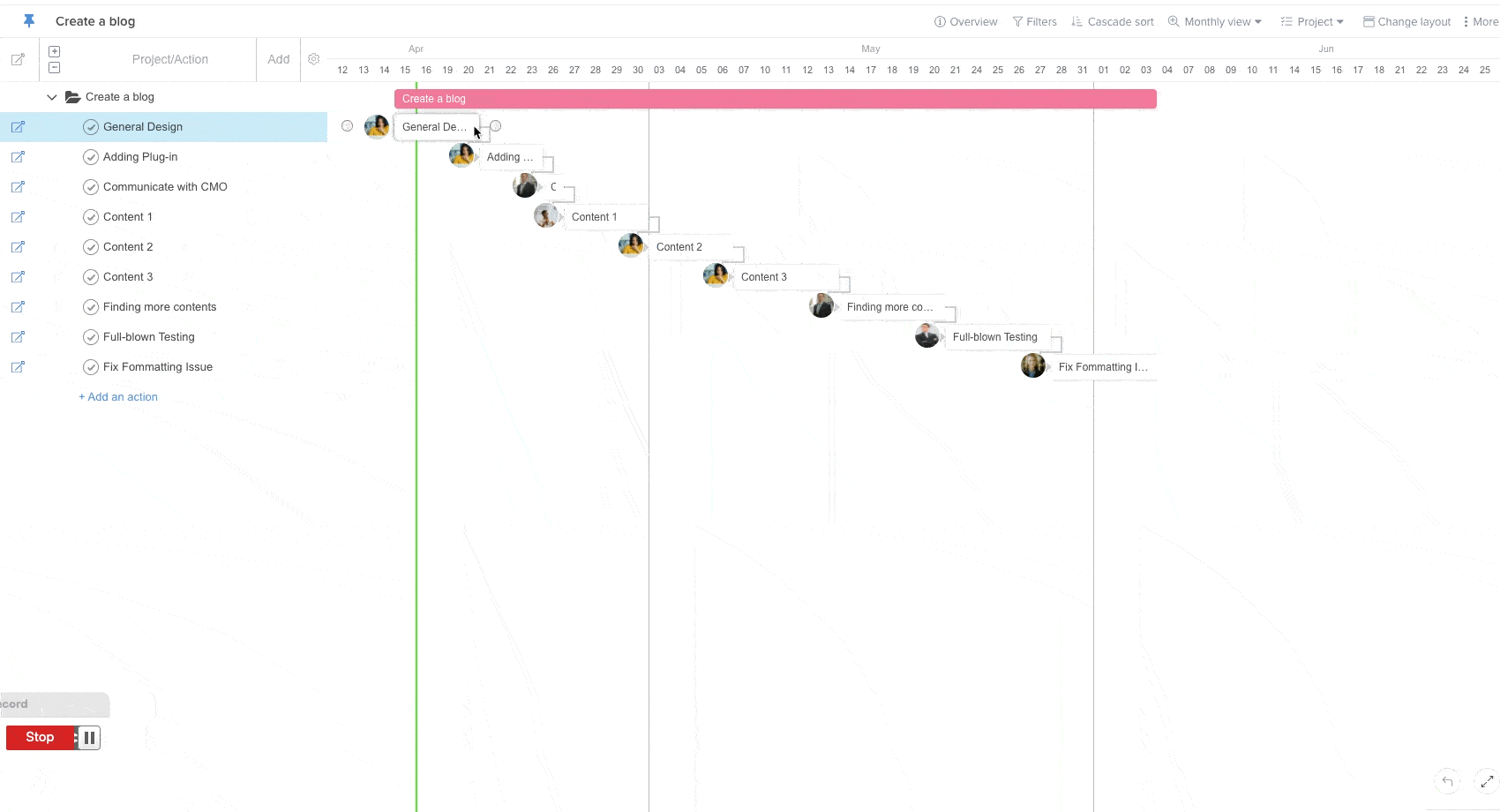 Gif showing Strict auto scheduling in Hive