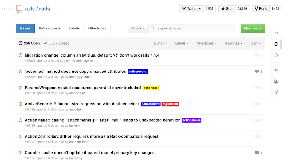 Github screenshot