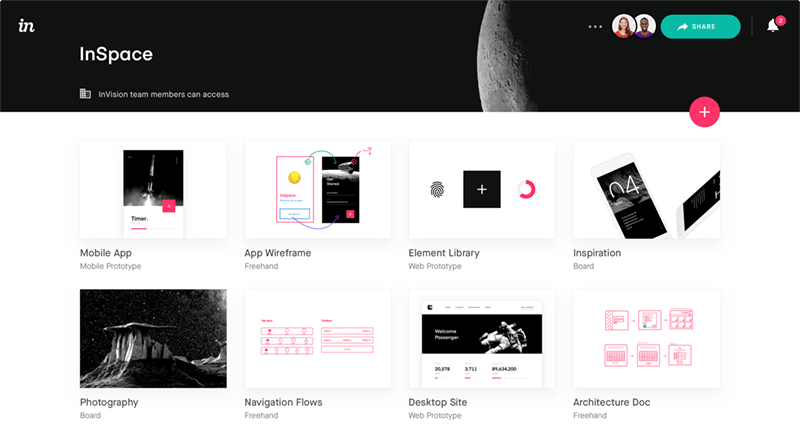 InVision product screenshot