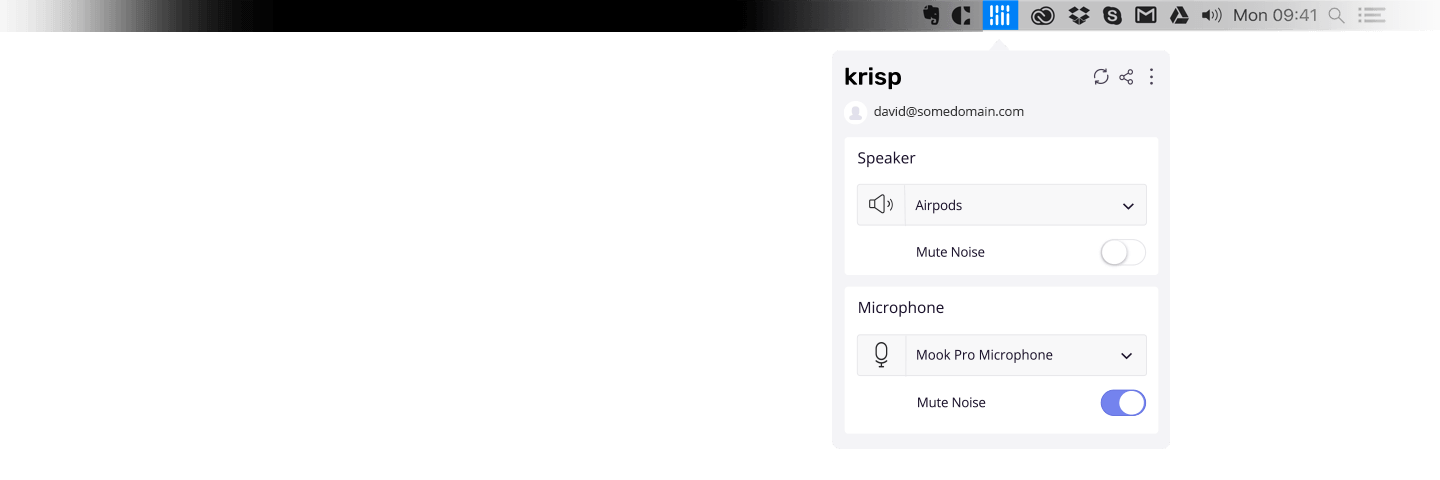 Krisp product screenshot