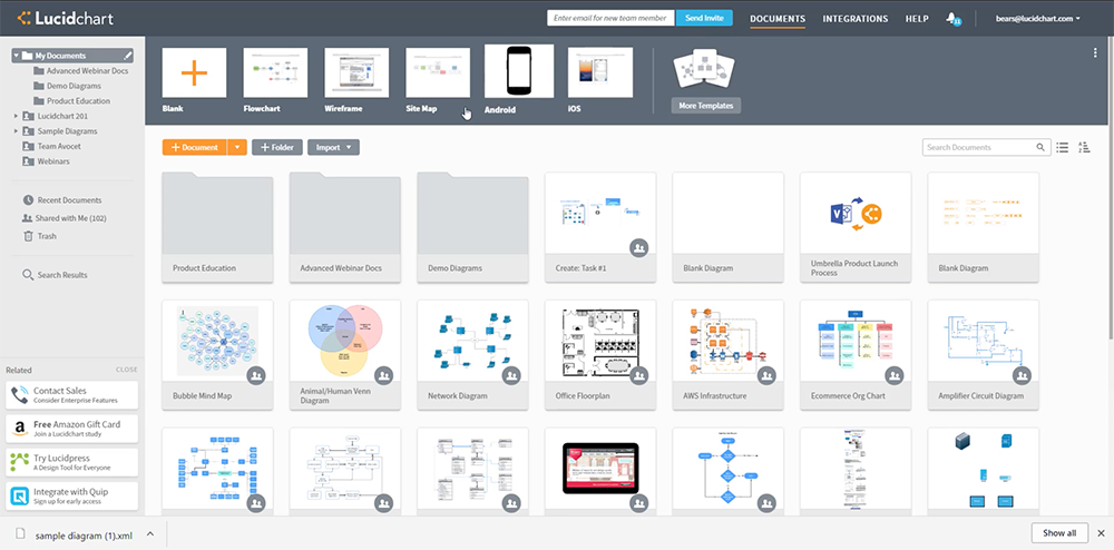 Lucidchart product screenshot