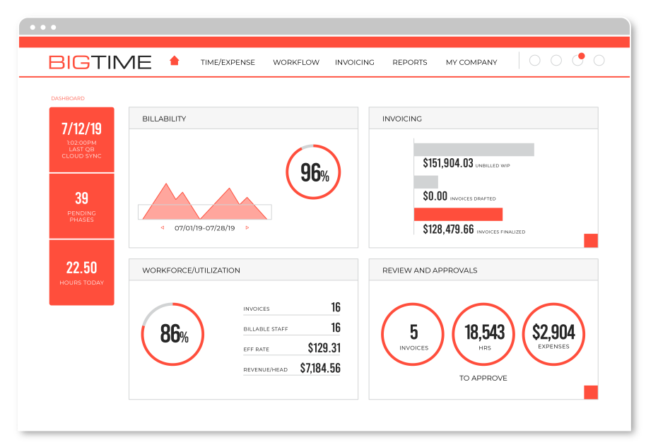BigTime product screenshot