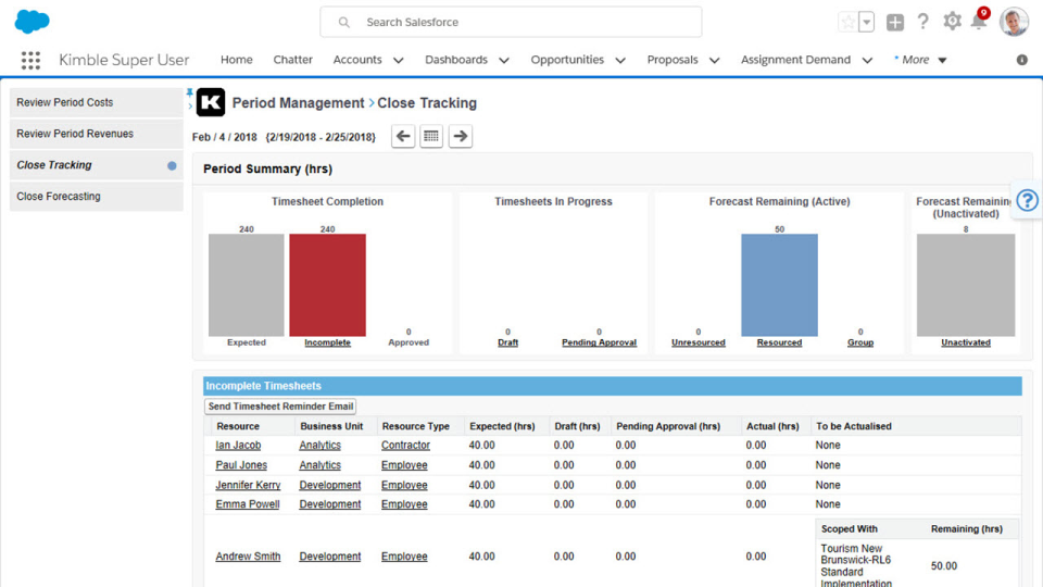 KimblePSA product screenshot