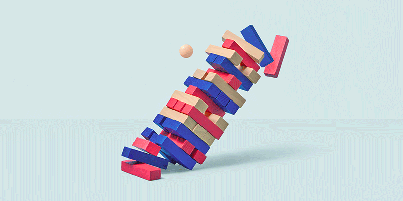 Jenga tower falling over