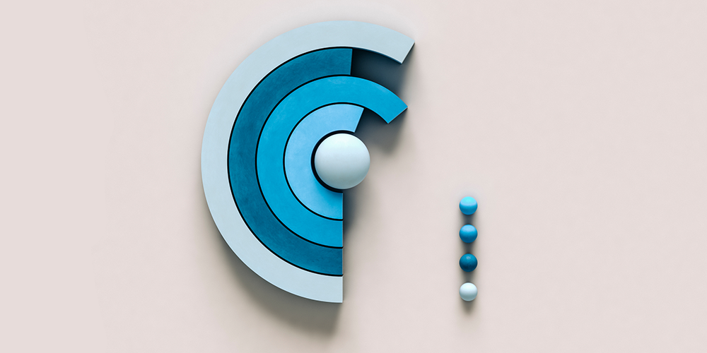 Abstract metrics visual