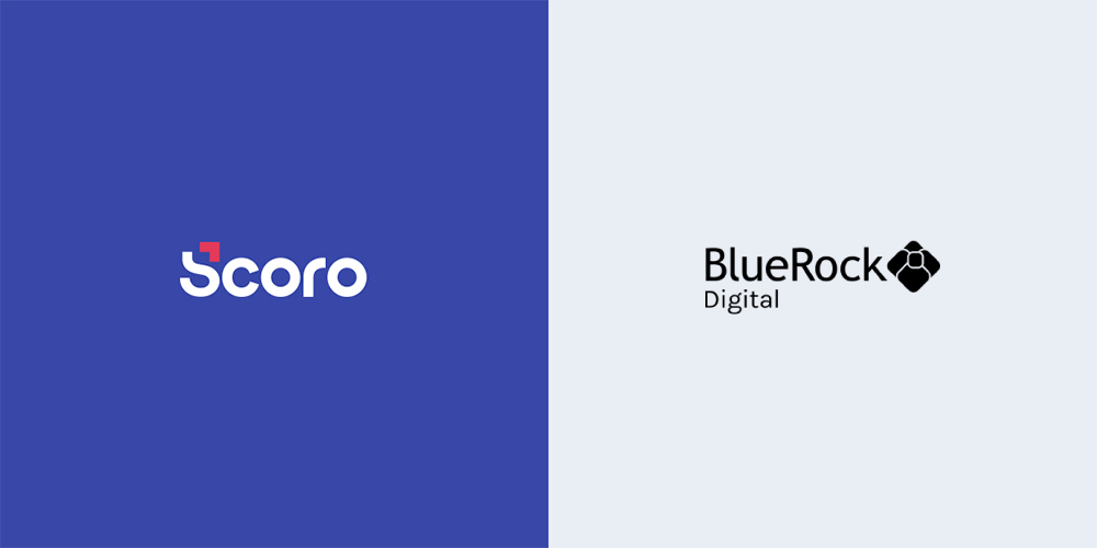 Scoro & BlueRock Digital logos side by side