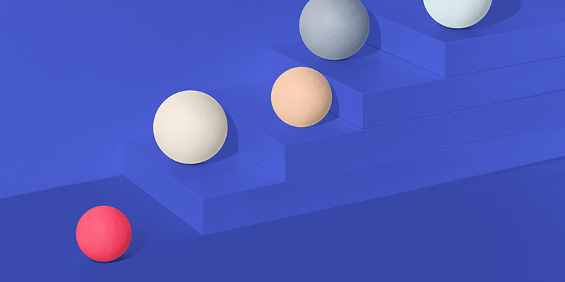 5 trends blue background