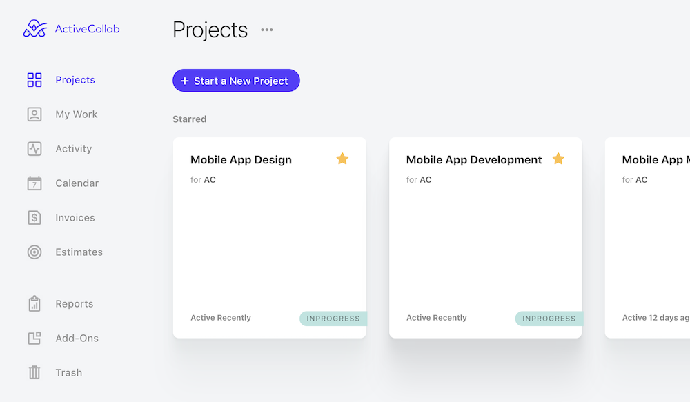 ActiveCollab product screenshot