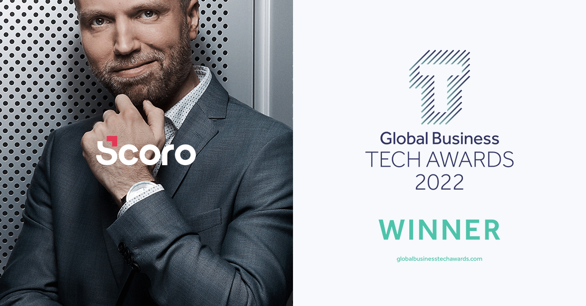 Scoro and its CEO Fred Krieger win at global business tech awards 2022