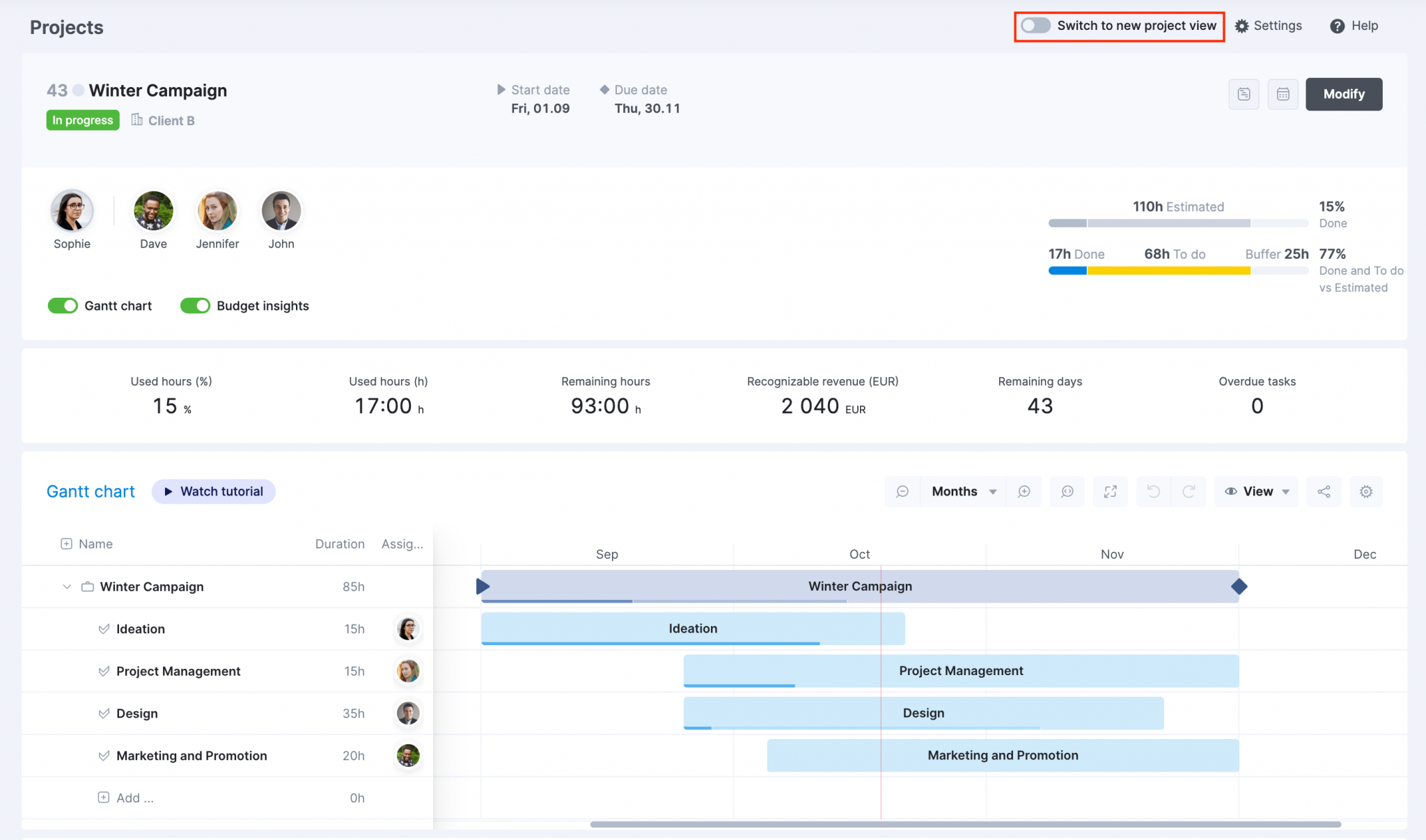 November Update: Project View and Revenue Recognition | Scoro