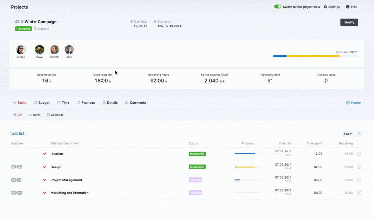 November Update: Project View and Revenue Recognition | Scoro