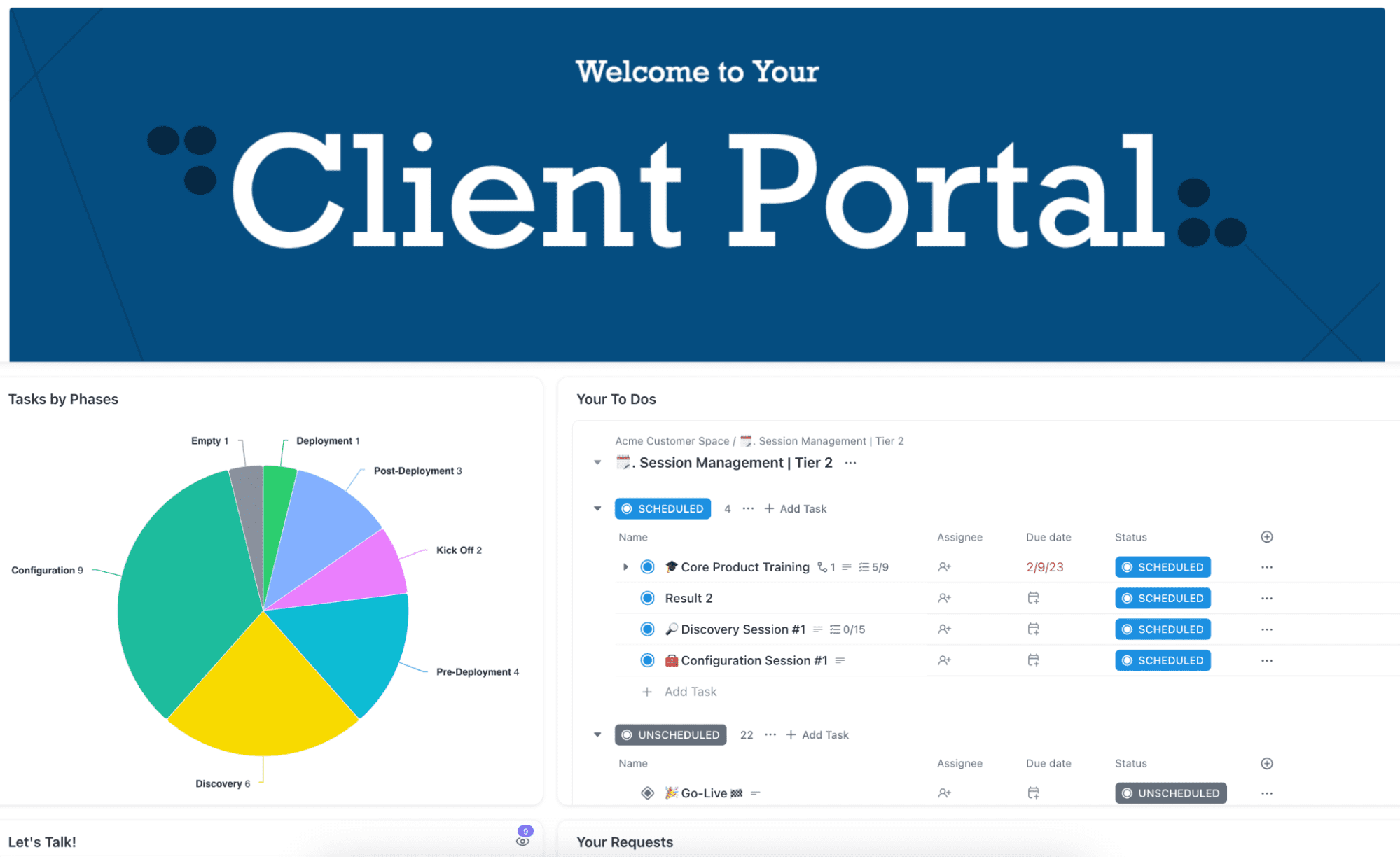 Client portal in ClickUp