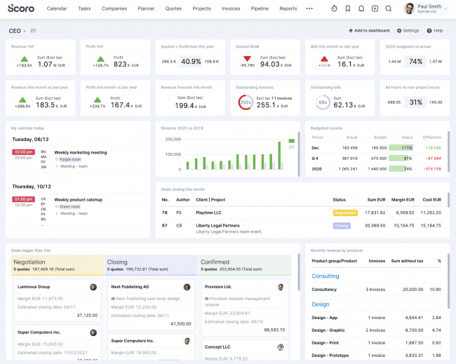 9 ERP Software For Professional Services [2026 Comparison] | Scoro