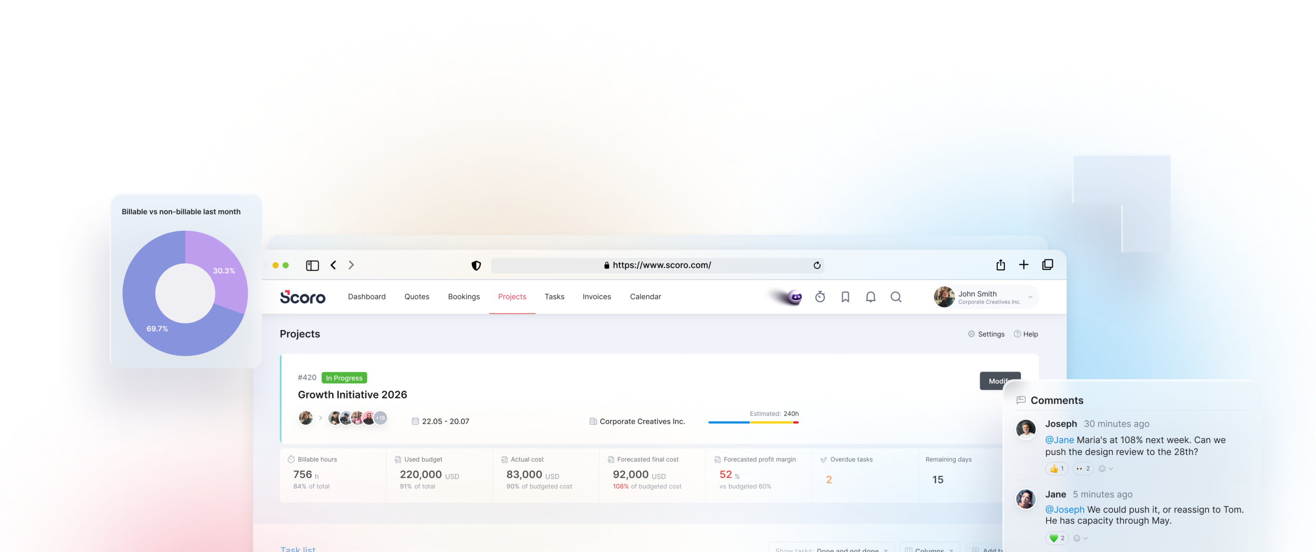 Scoro hero img - Professional Services Automation Software